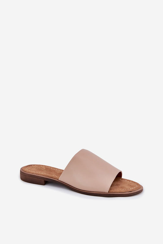  Sandał Klapki Model Cerise 23SD35-5809 Beige - Step in style 