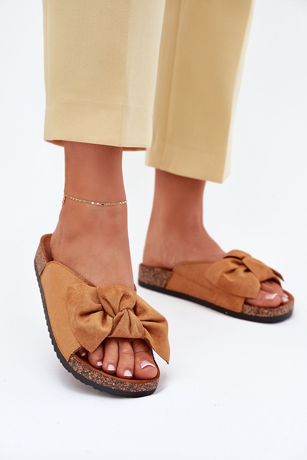  Sandał Klapki Model Seressa WD293 Camel - Step in style 