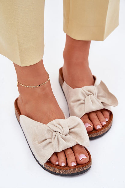 Sandał Klapki Model Seressa WD293 Beige - Step in style 