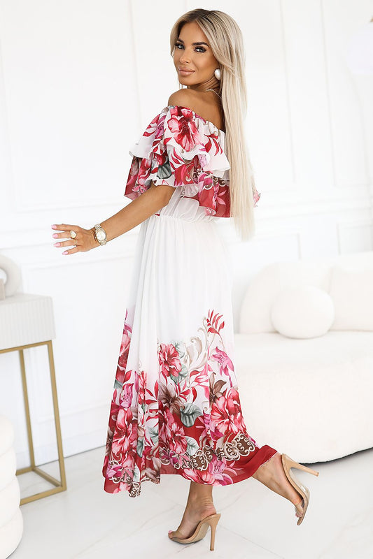  Sukienka Model 606-1 Red Ombre - Numoco 