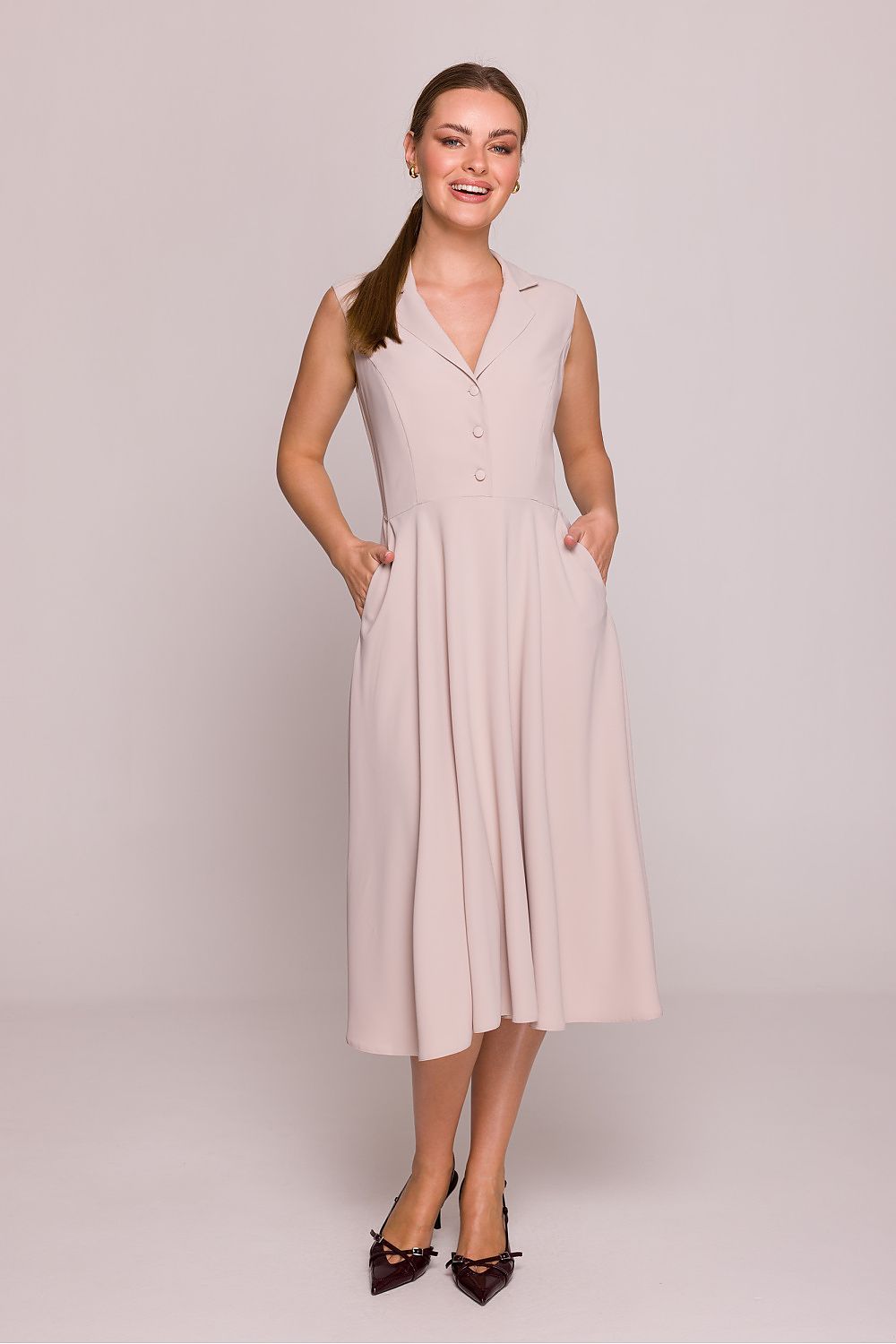   Sukienka Model S409 Beige - Stylove 
