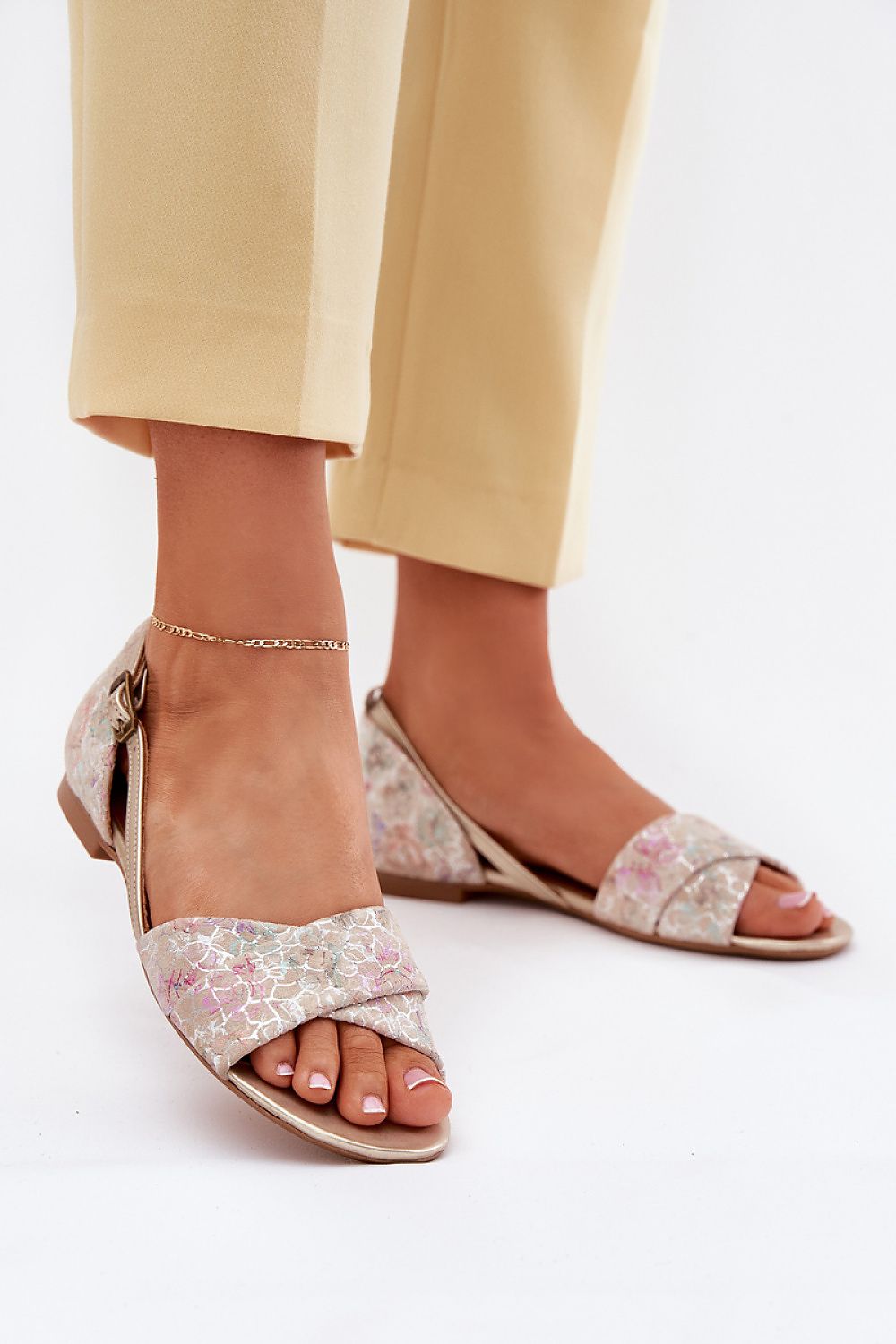  Sandały Model Maciejka 04614-22 Beige - Step in style 