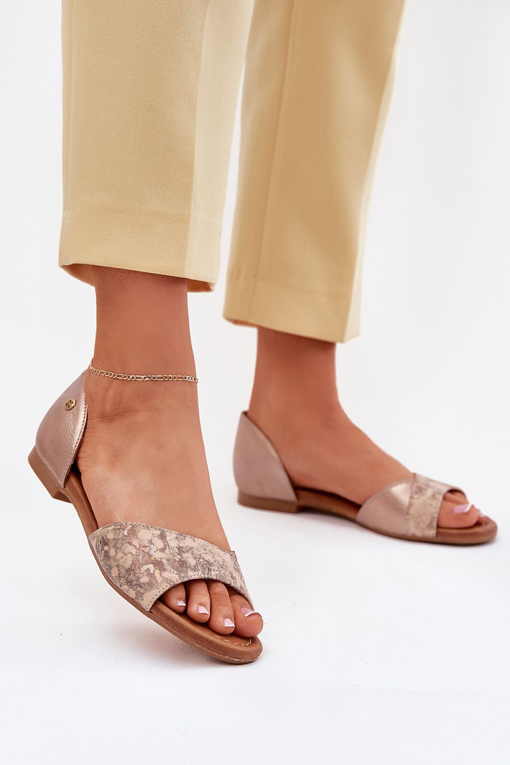  Sandały Model Maciejka 06947-25 Gold - Step in style 