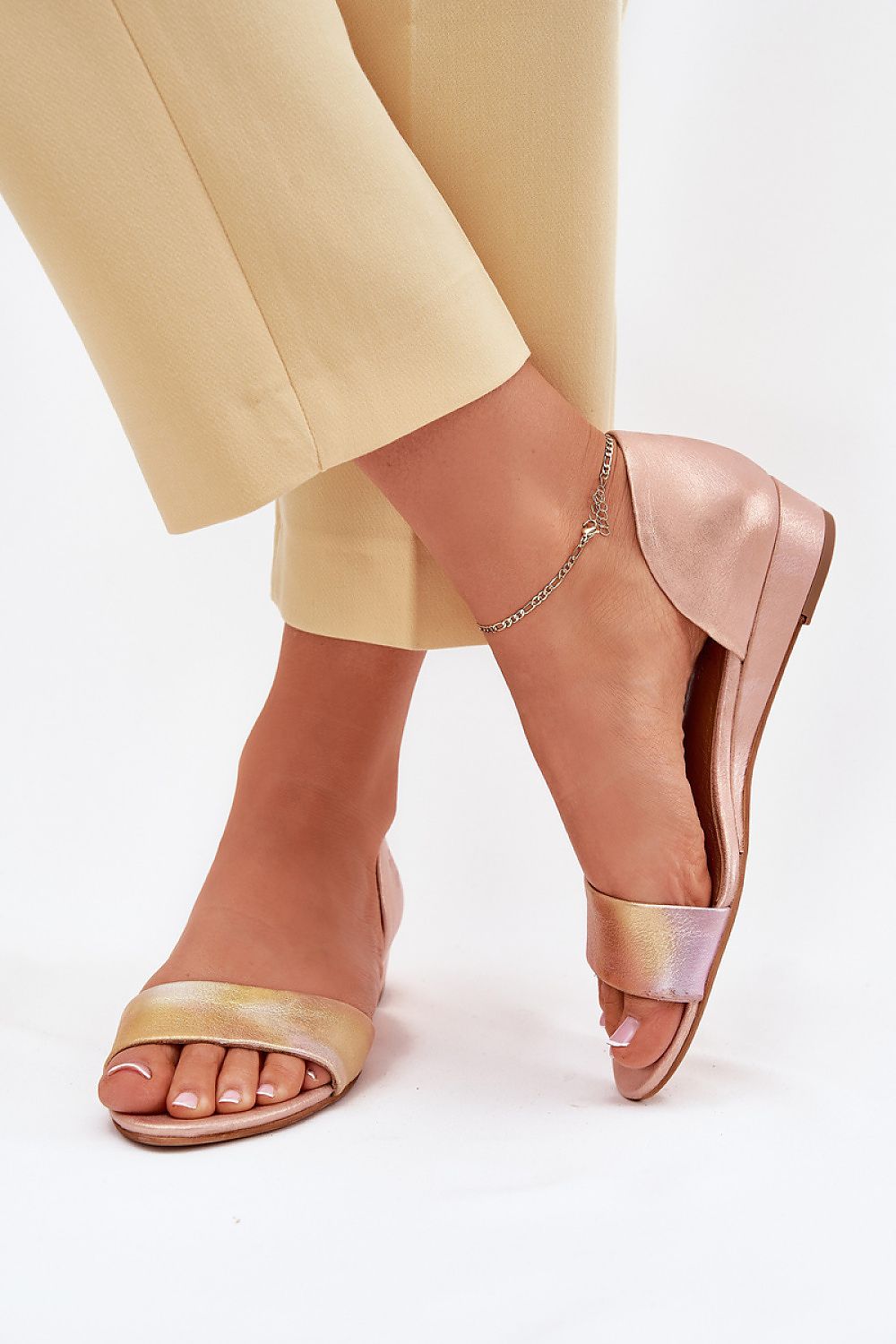  Sandały Model Maciejka 01971-72 Pink Gold - Step in style 