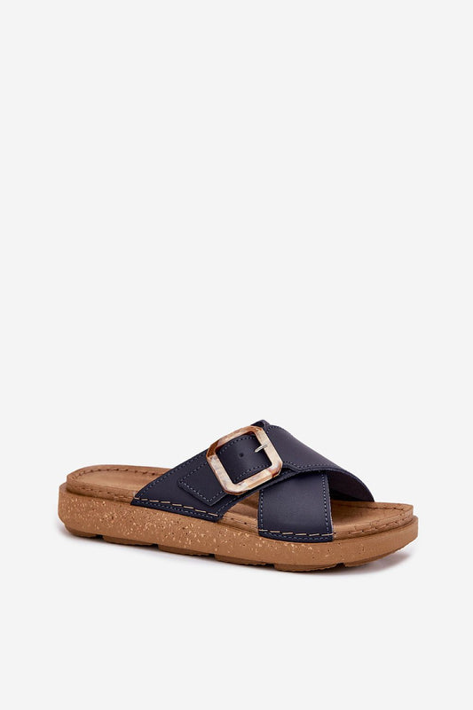  Sandał Klapki Model Inblu ED0003IU Navy - Step in style 