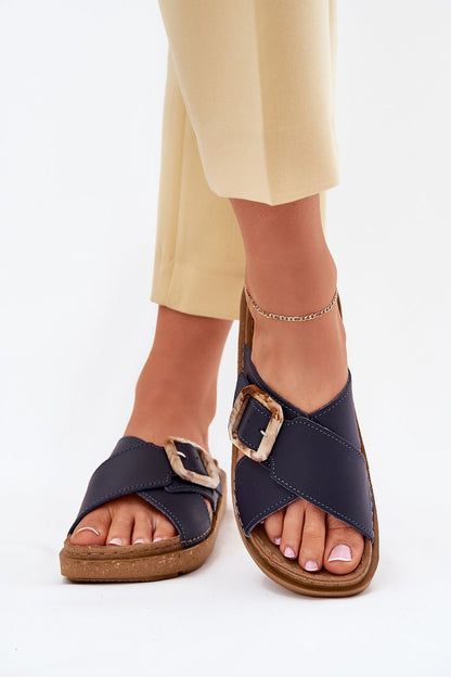  Sandał Klapki Model Inblu ED0003IU Navy - Step in style 