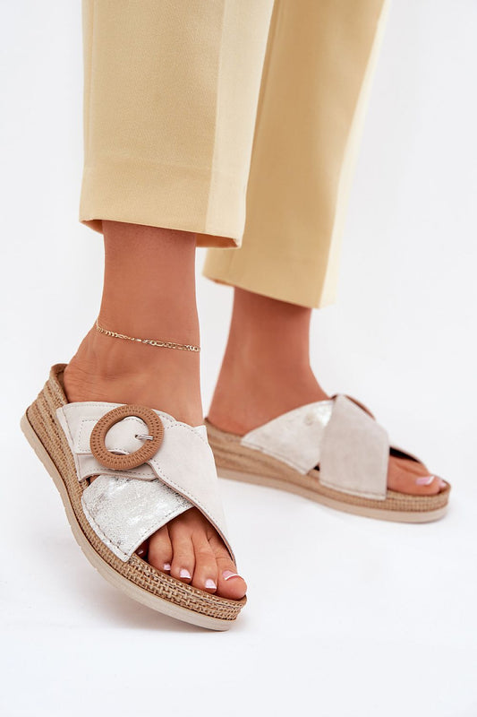 Sandał Klapki Model Inblu RV000012 Light Beige - Step in style 