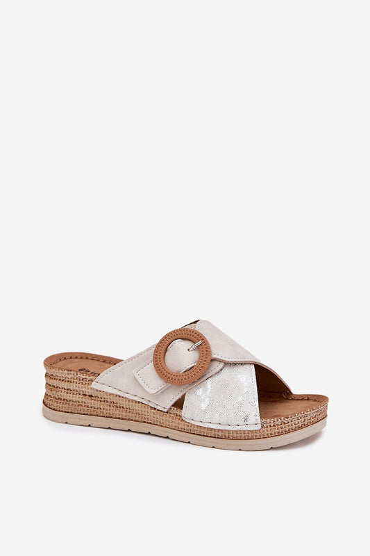  Sandał Klapki Model Inblu RV000012 Light Beige - Step in style 