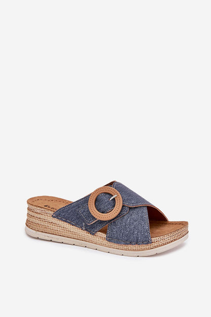  Sandał Klapki Model Inblu RV000012 Blue - Step in style 