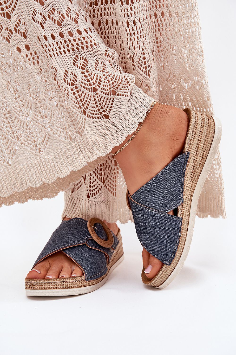  Sandał Klapki Model Inblu RV000012 Blue - Step in style 
