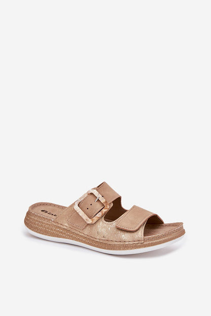  Sandał Klapki Model INBLU MK000013 Beige - Step in style 