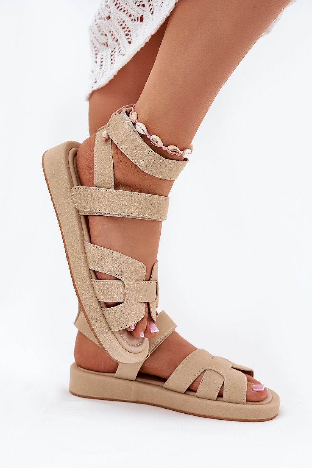  Sandały Model Uvissa NN617 Beige - Step in style 
