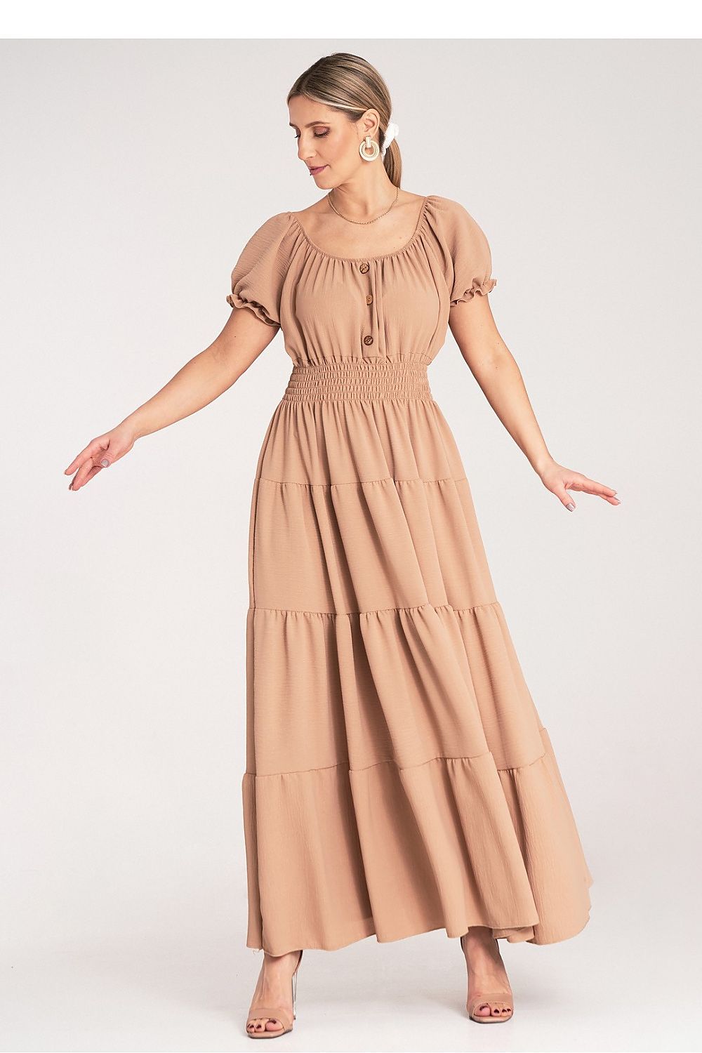  Sukienka Model M1170 Beige - Figl 