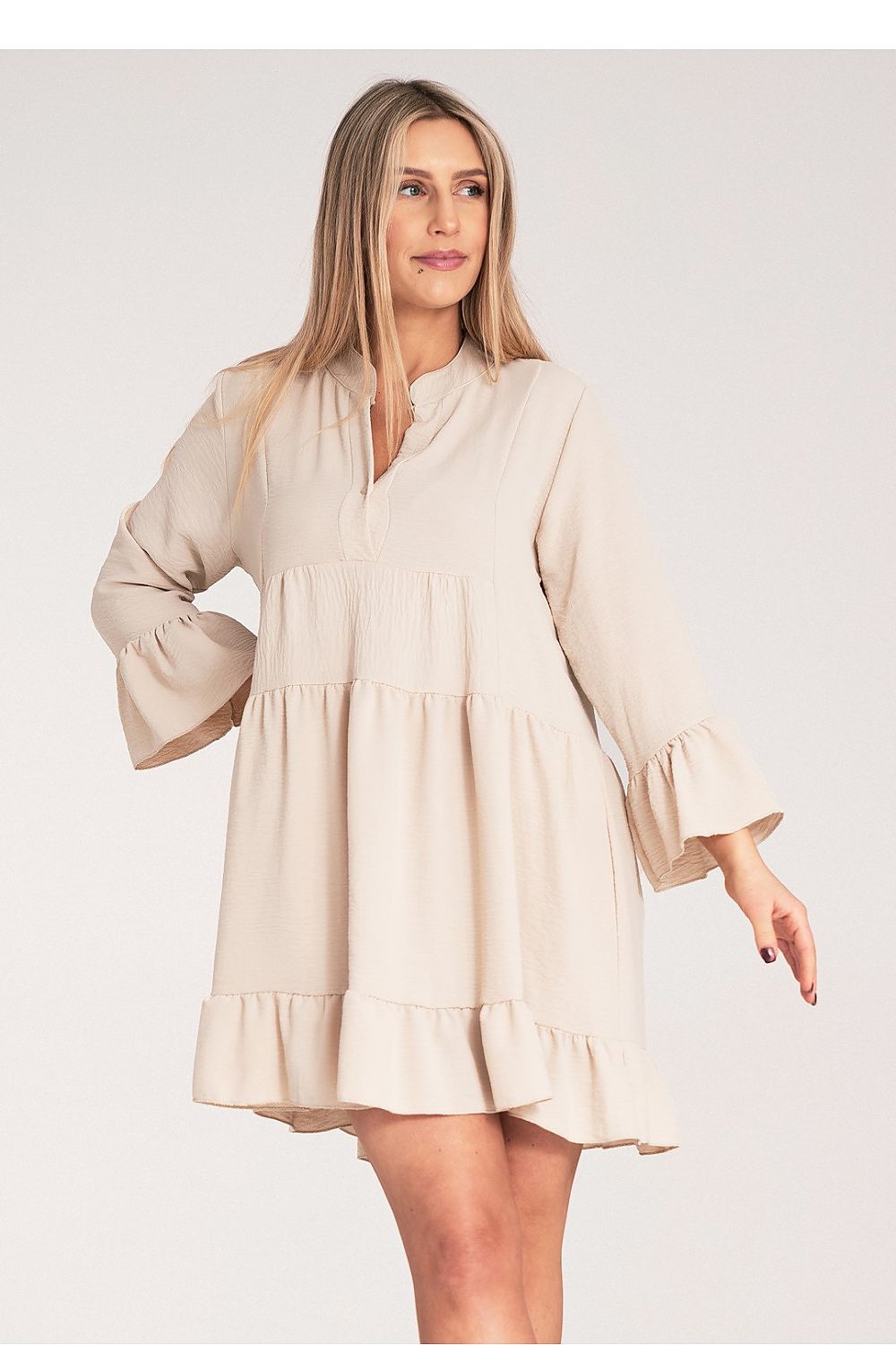  Sukienka Model M1136 Beige - Figl 