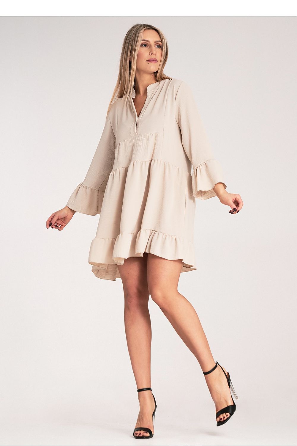  Sukienka Model M1136 Beige - Figl 
