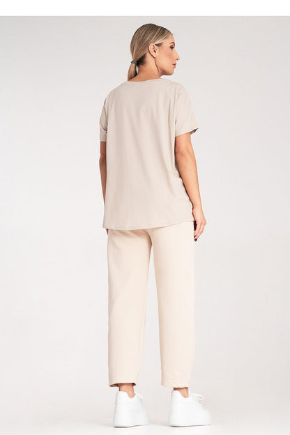   Tshirt Damski Model M1164 Beige - Figl 