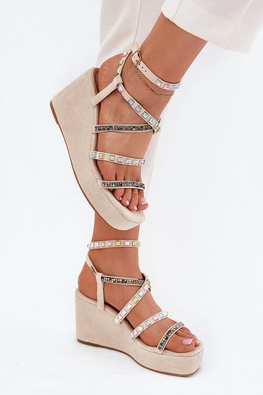  Sandały Model Lunara JH399 Beige - Step in style 