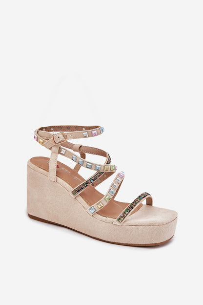  Sandały Model Lunara JH399 Beige - Step in style 