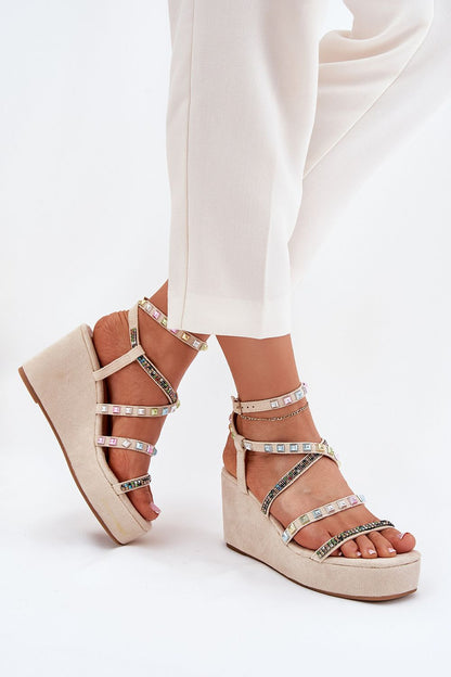  Sandały Model Lunara JH399 Beige - Step in style 