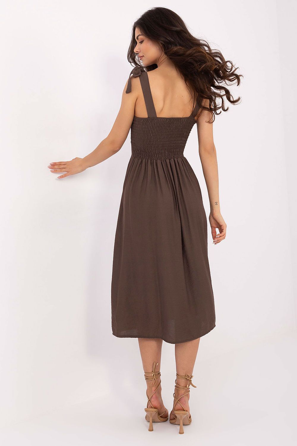  Sukienka Model MI-SK-A1830.69 Dark Brown - Italy Moda 