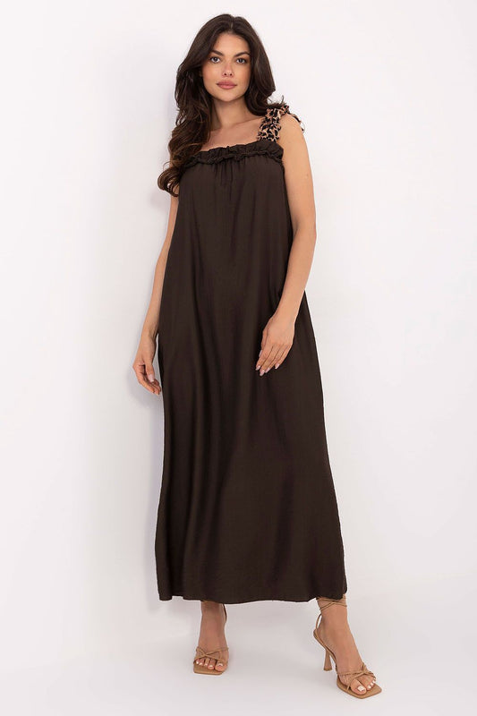  Sukienka Model MI-SK-A6412.68 Dark Brown - Italy Moda 