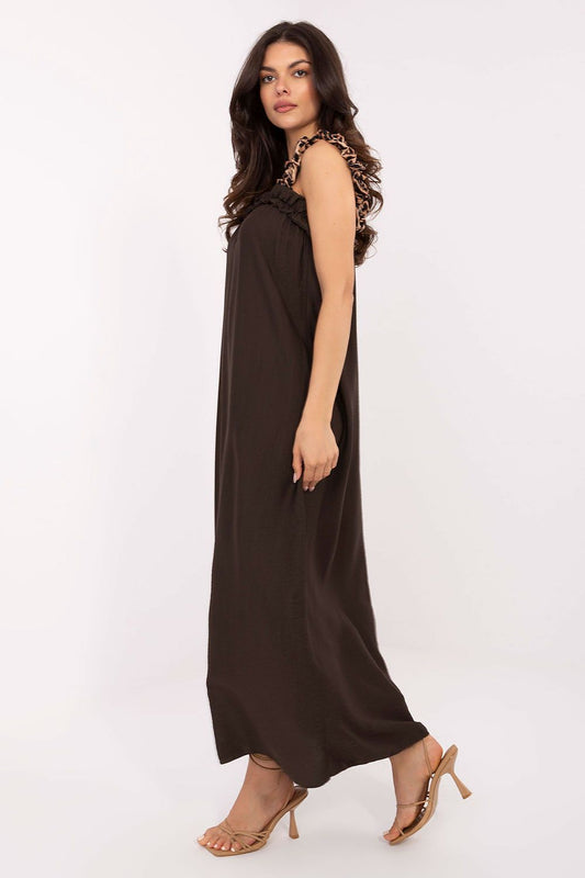  Sukienka Model MI-SK-A6412.68 Dark Brown - Italy Moda 
