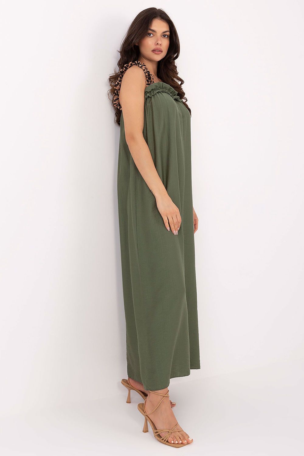  Sukienka Model MI-SK-A6412.68 Khaki - Italy Moda 