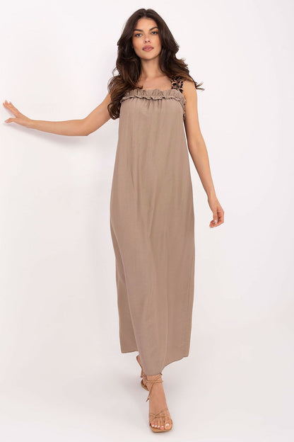 Sukienka Model MI-SK-A6412.68 Dark Beige - Italy Moda 