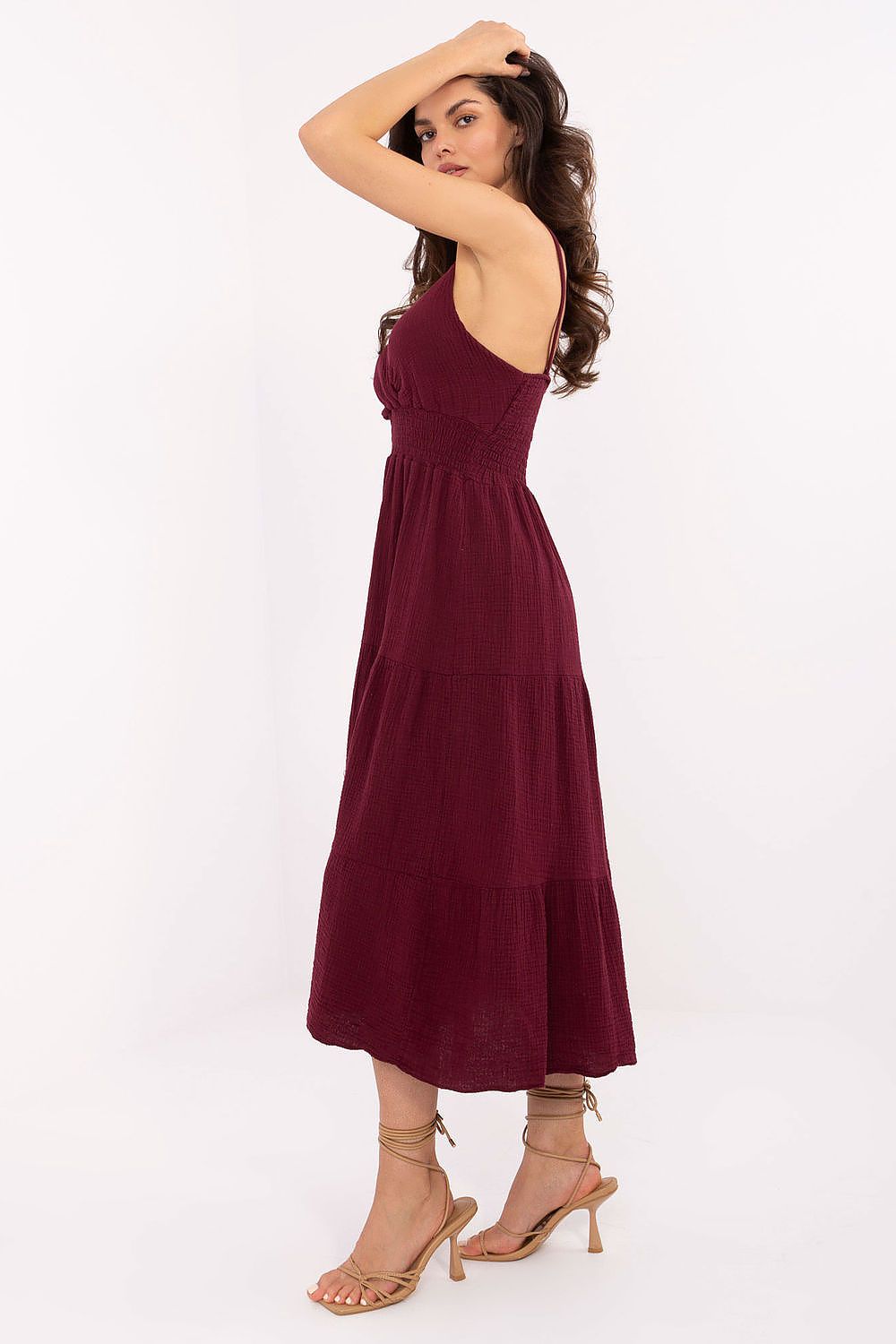  Sukienka Model MI-SK-62200.76 Bordo - Italy Moda 