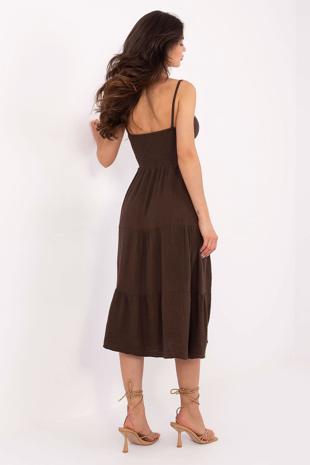  Sukienka Model MI-SK-62200.76 Dark Brown - Italy Moda 