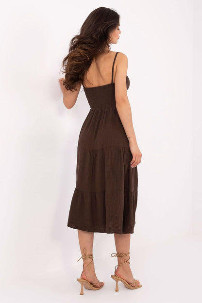  Sukienka Model MI-SK-62200.76 Dark Brown - Italy Moda 