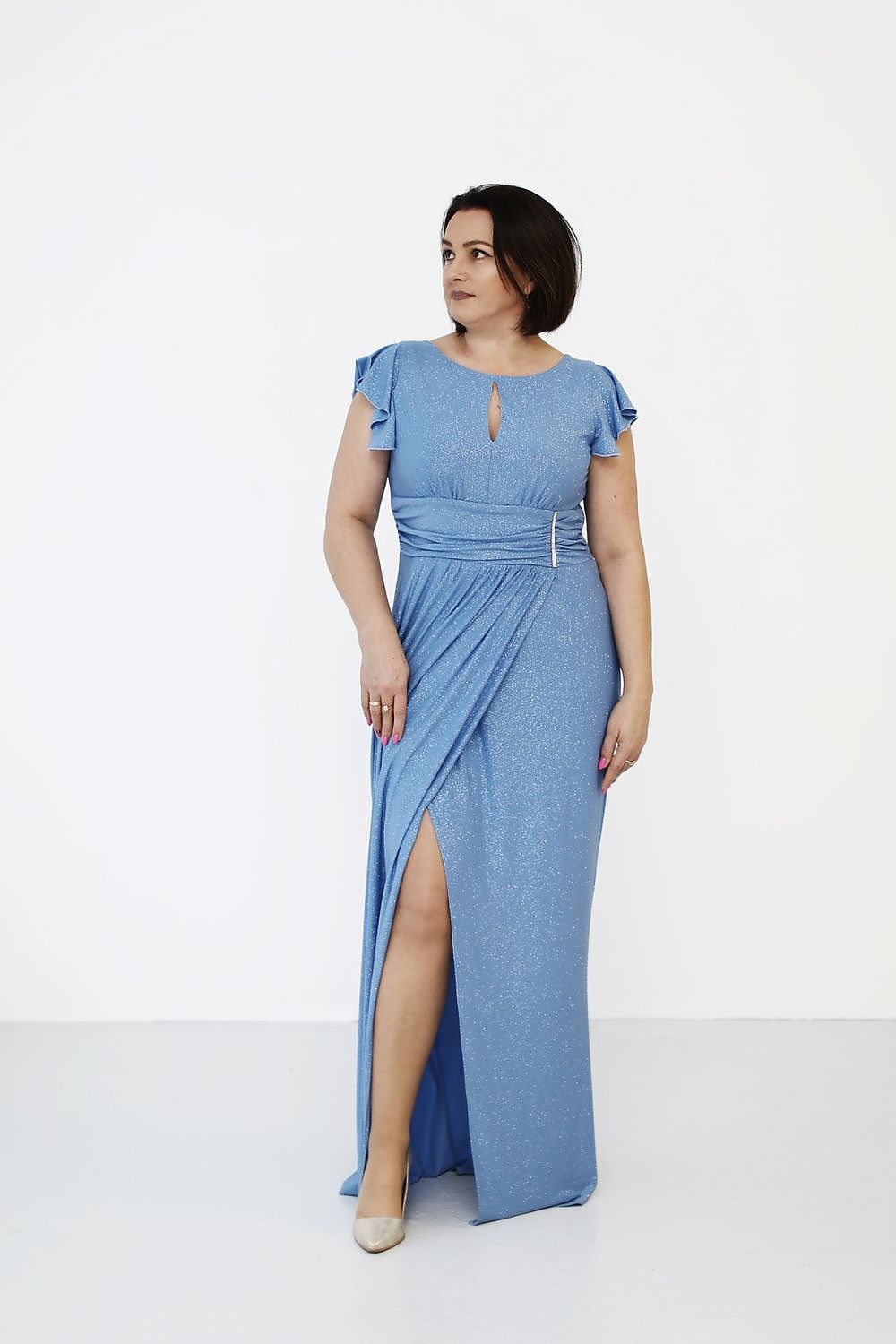  Sukienka Model Francesca Blue Połysk - Jersa 