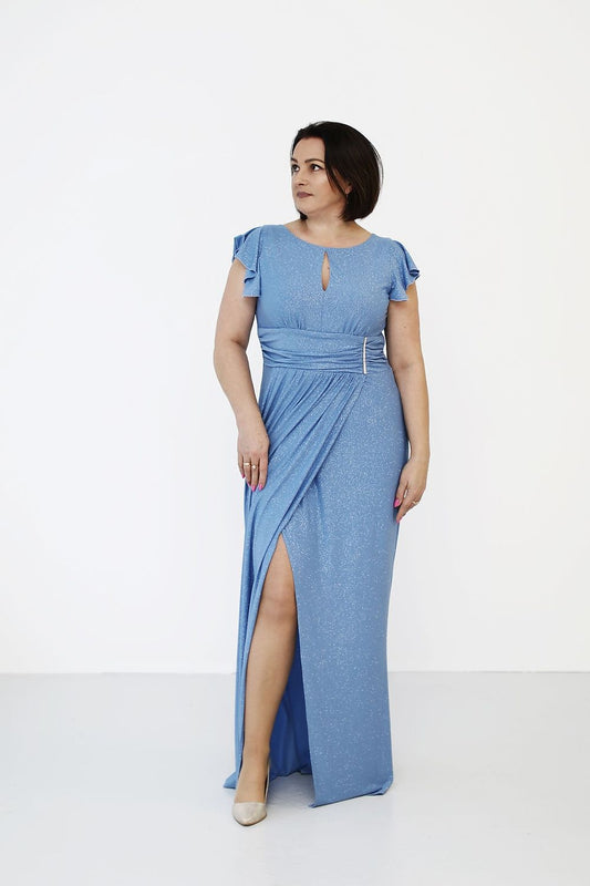  Sukienka Model Francesca Blue Połysk - Jersa 
