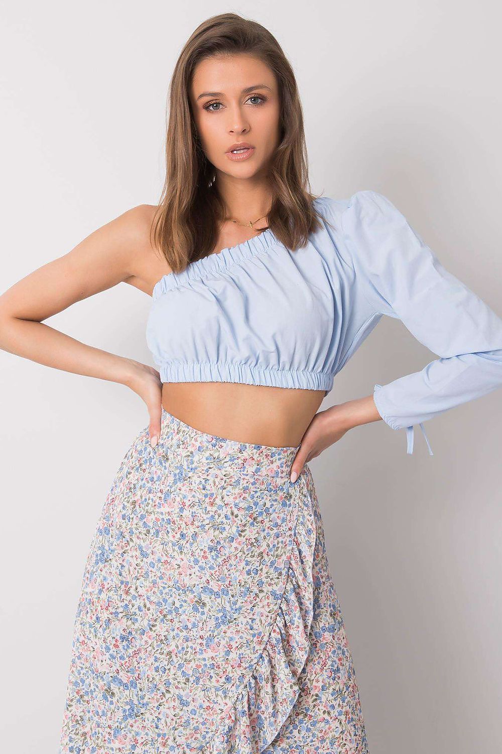   Bluzka Model 341-BZ-5267.04 Light Blue - Rue Paris 