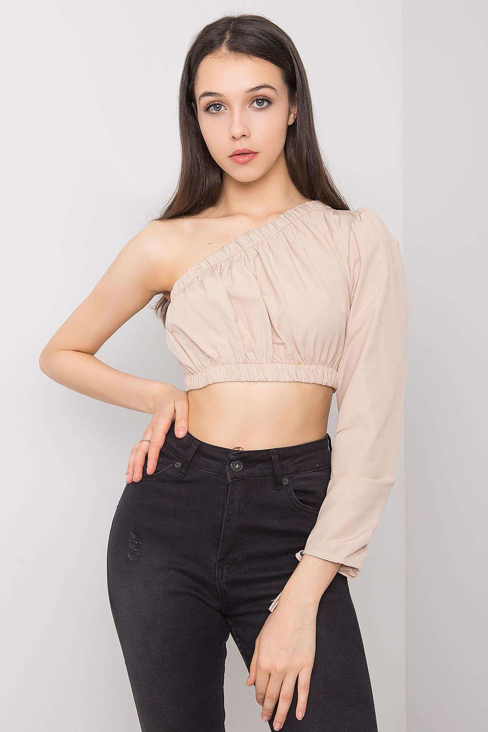   Bluzka Model 341-BZ-5267.03 Beige - Rue Paris 