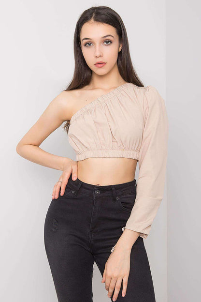   Bluzka Model 341-BZ-5267.03 Beige - Rue Paris 