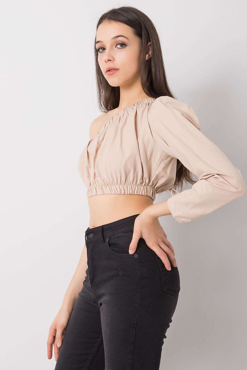   Bluzka Model 341-BZ-5267.03 Beige - Rue Paris 