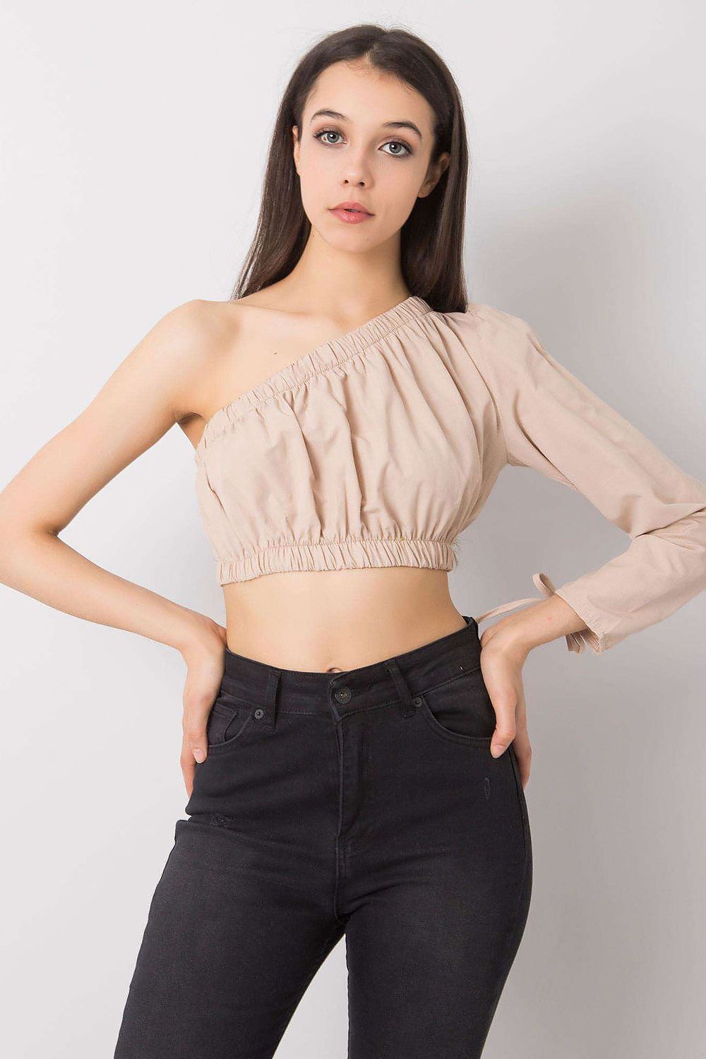   Bluzka Model 341-BZ-5267.03 Beige - Rue Paris 
