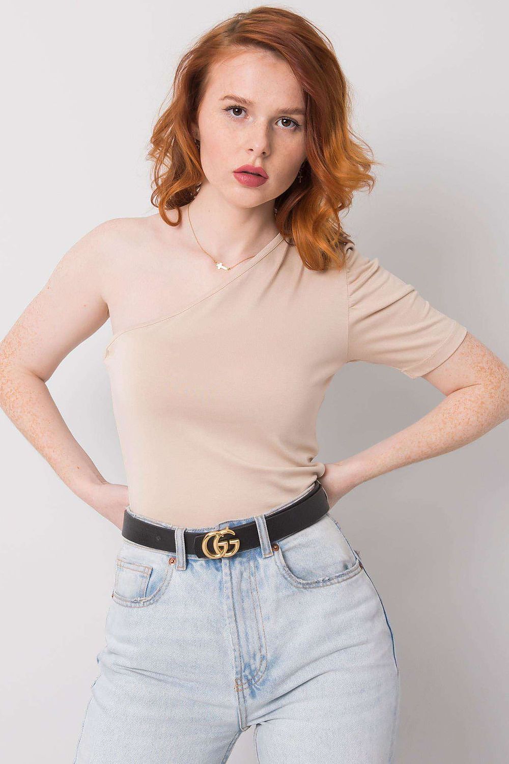  Bluzka Model 95-BZ-190101.21P Light Beige - Rue Paris 