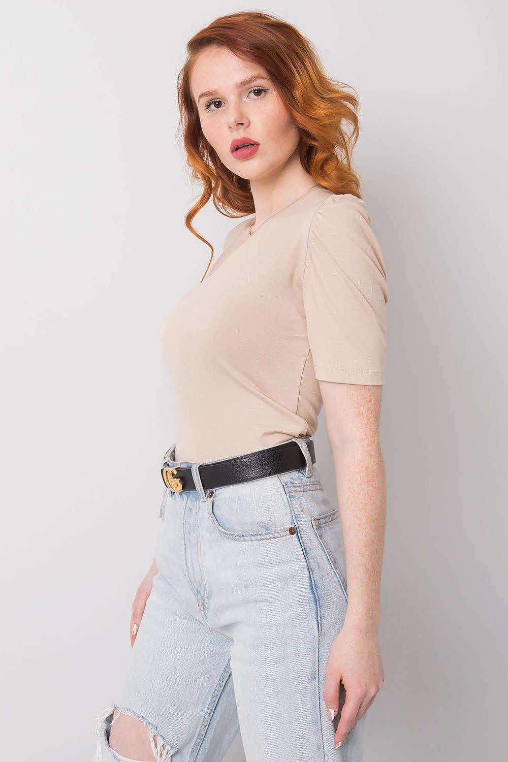  Bluzka Model 95-BZ-190101.21P Light Beige - Rue Paris 