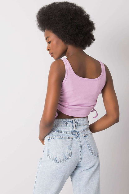  Koszulka Top Model RV-TP-6629.70 Light Violet - Rue Paris 