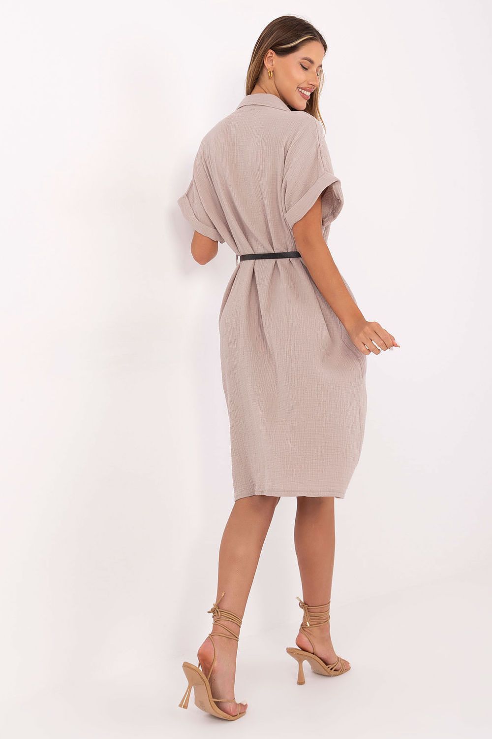  Sukienka Model MI-SK-A2494.99 Dark Beige - Italy Moda 