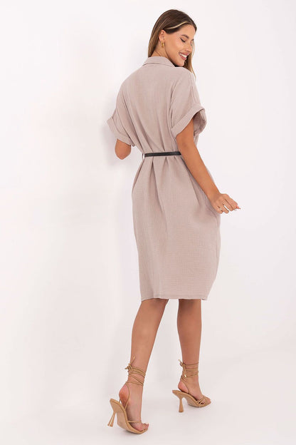  Sukienka Model MI-SK-A2494.99 Dark Beige - Italy Moda 