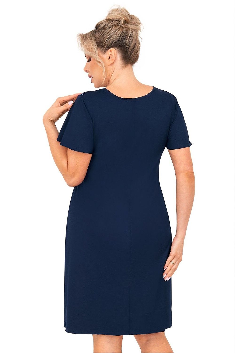   Koszula Nocna Model Melania Plus Size Navy - Donna 
