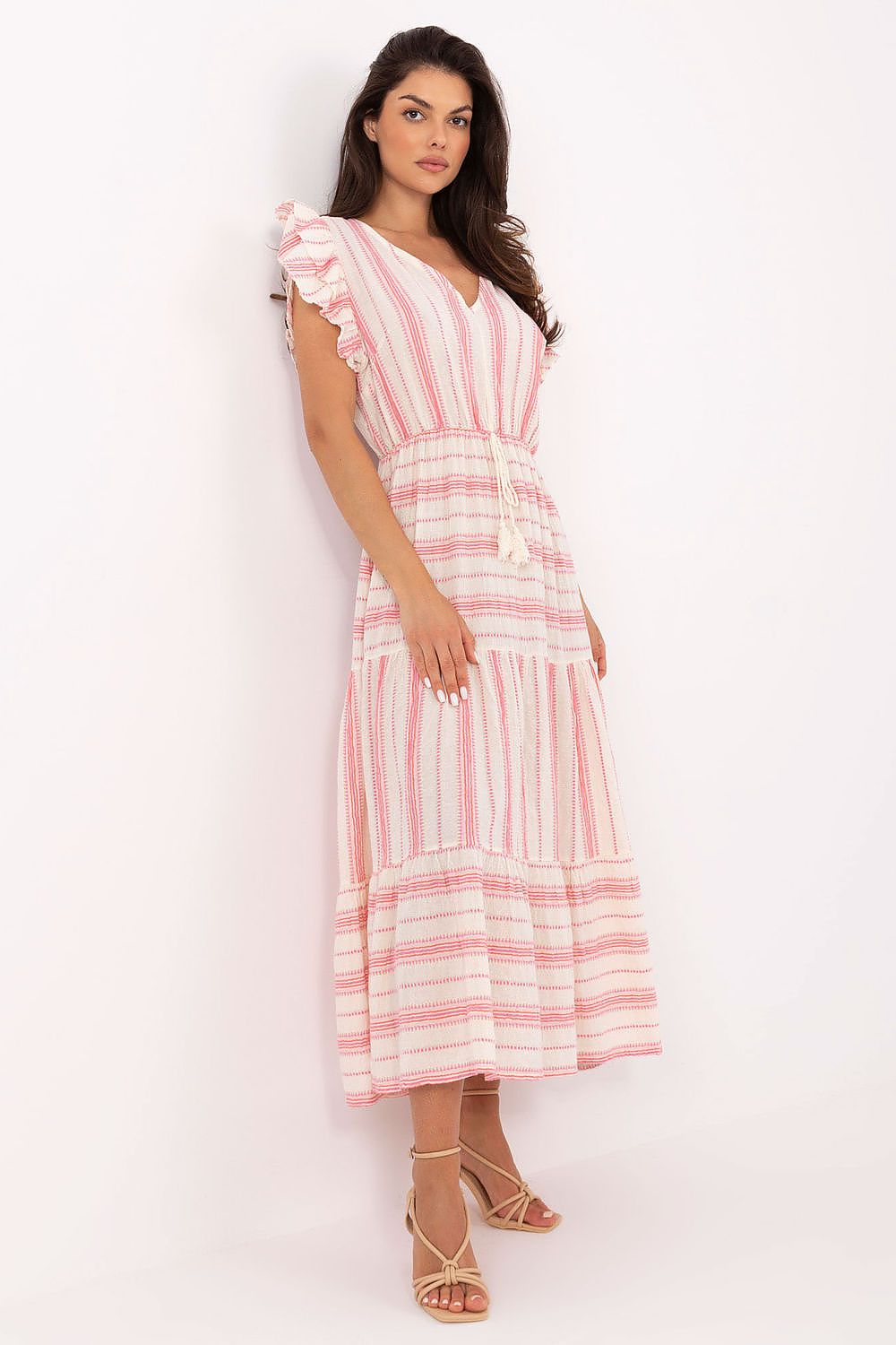  Sukienka Model TW-SK-BI-28760.97 White/Pink - Och Bella 
