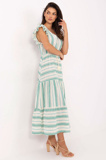  Sukienka Model TW-SK-BI-28760.97 White/Green - Och Bella 