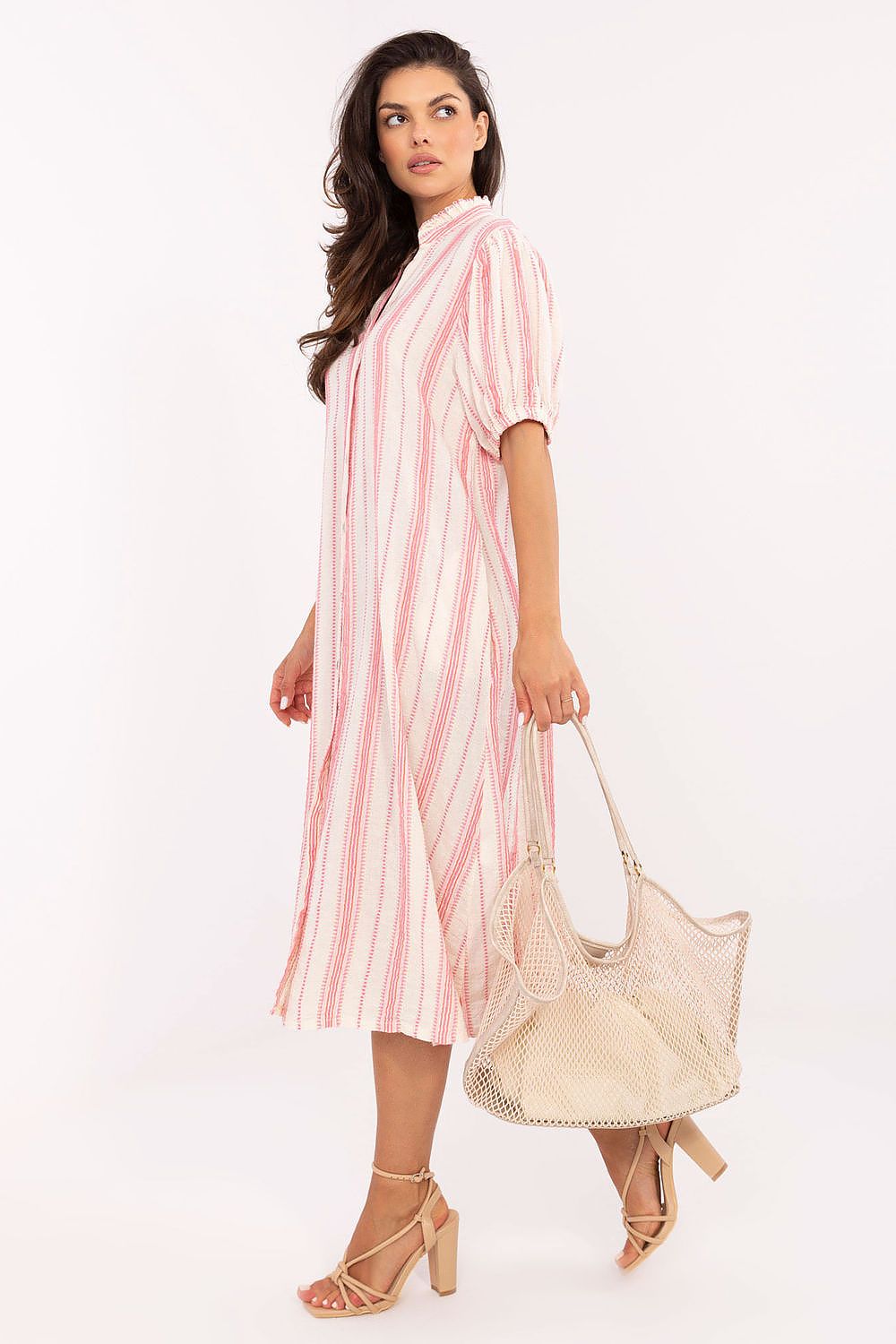  Sukienka Model TW-SK-BI-2451.84 White/Pink - Och Bella 