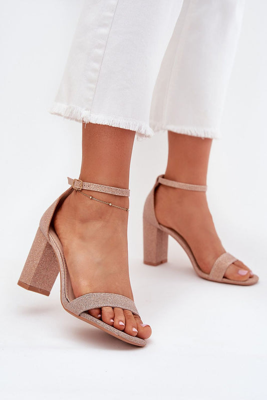  Sandały Model Kavina 1-215 Pink/Gold - Step in style 