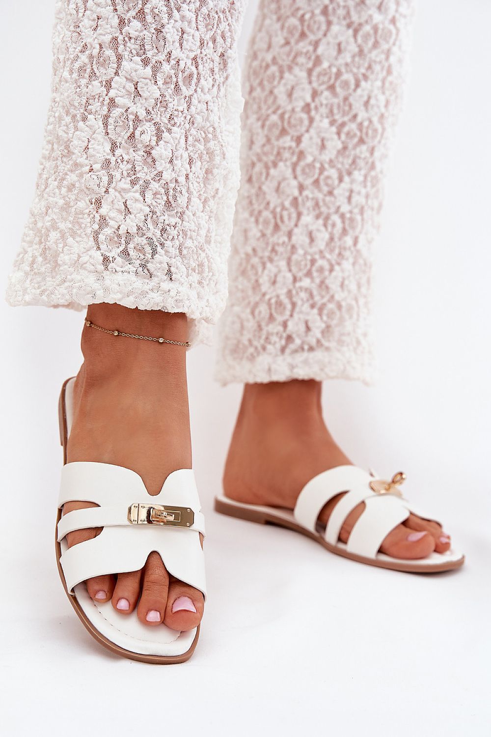  Sandał Klapki Model Kerenza 98-213 White - Step in style 