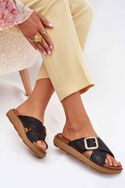  Sandał Klapki Model Inblu ED000025 Black - Step in style 